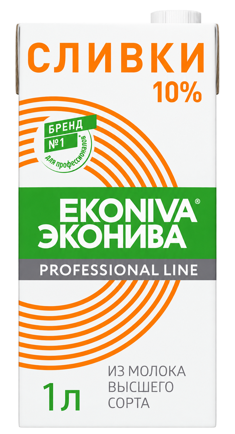 Сливки Professional Line ЭкоНива 10% 1000 мл