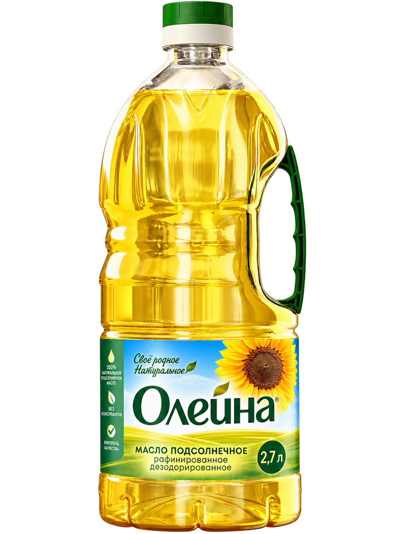 Масло подсолнечное рафинированное Олейна 2.7л