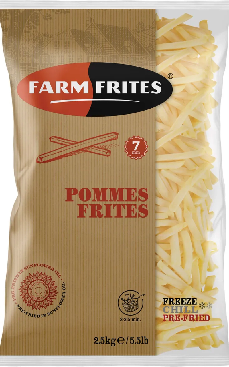 Картофель фри Farm Frites 7мм  без панировки 2.5кг