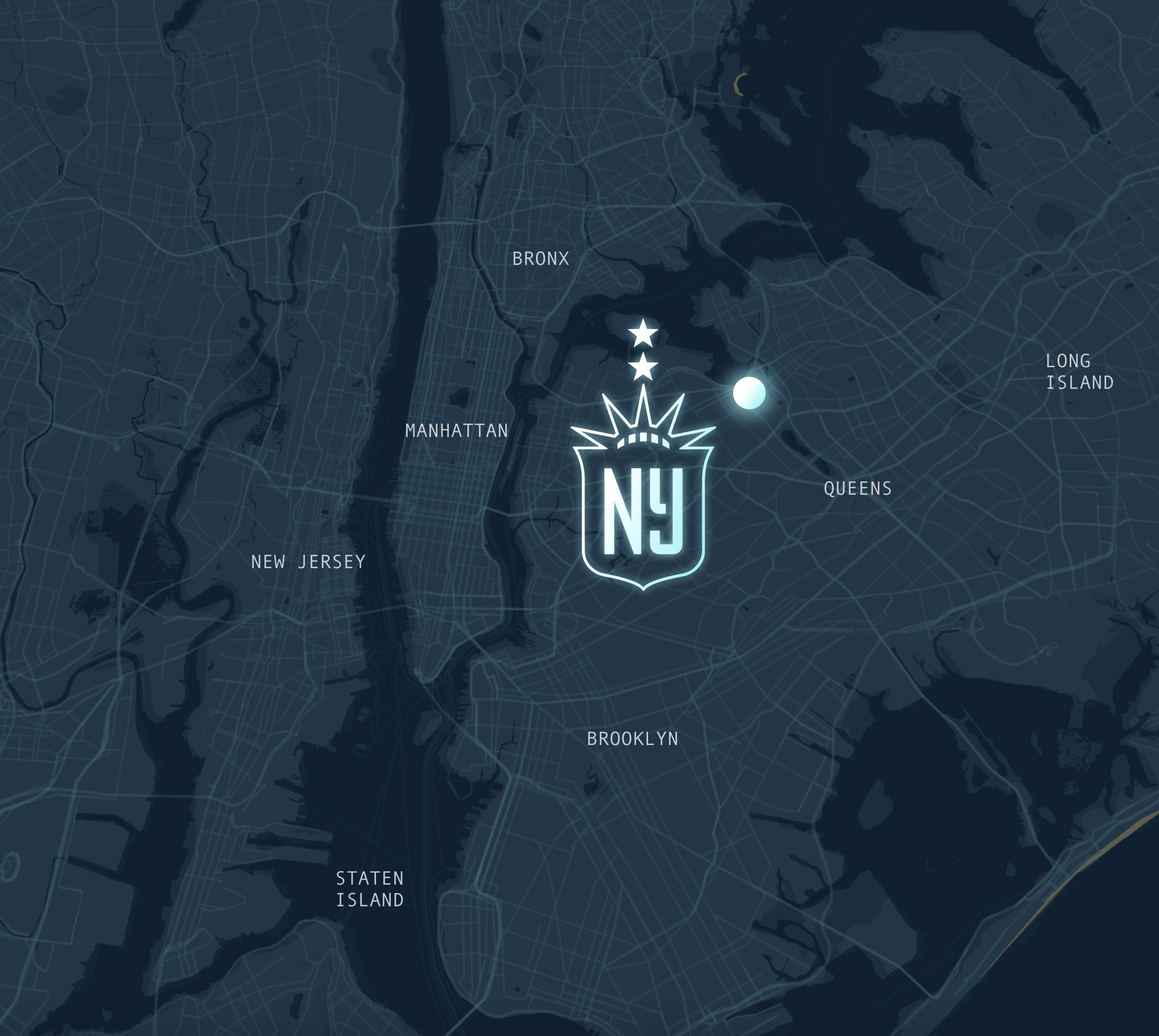 Stadium location map
