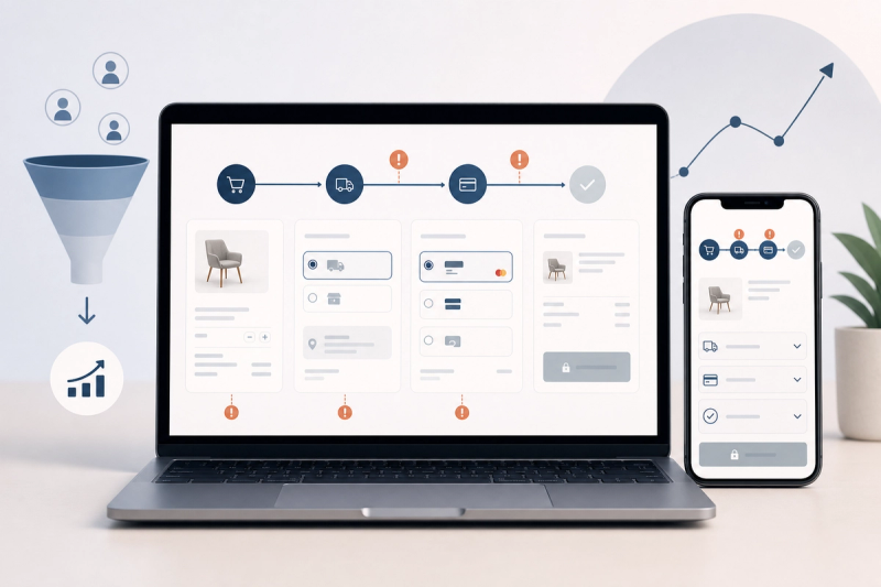 Checkout UX: błędy, które obniżają konwersję nawet przy dobrym ruchu