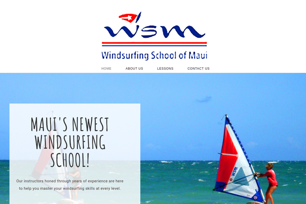Screenshot of The Windsurfing School of Maui