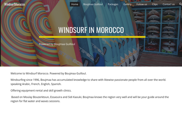 Screenshot of WindsurfMorocco Screenshot of WindsurfMorocco