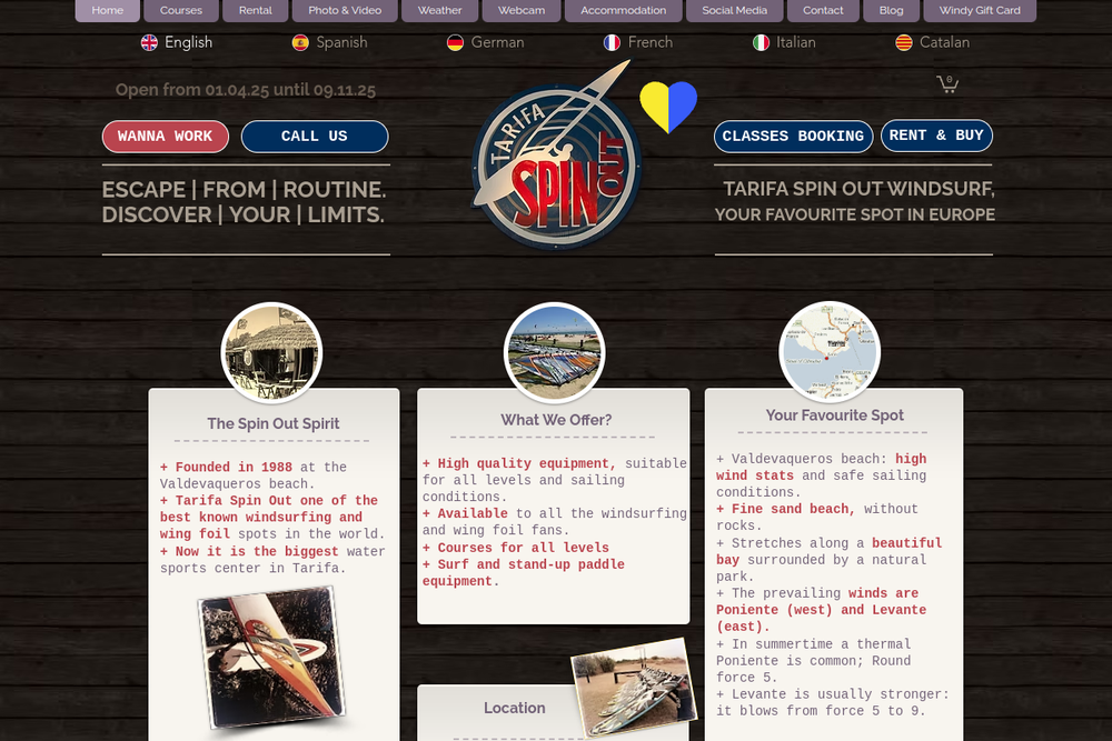 Screenshot of Tarifa Spin Out