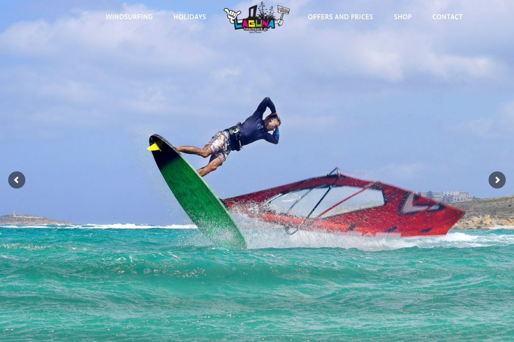 Screenshot of Naxos Windsurf Center Laguna Beach Park