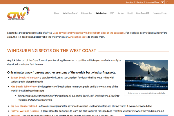 Screenshot of Windsurfing Hot Spots - Cape Town Screenshot of Windsurfing Hot Spots - Cape Town