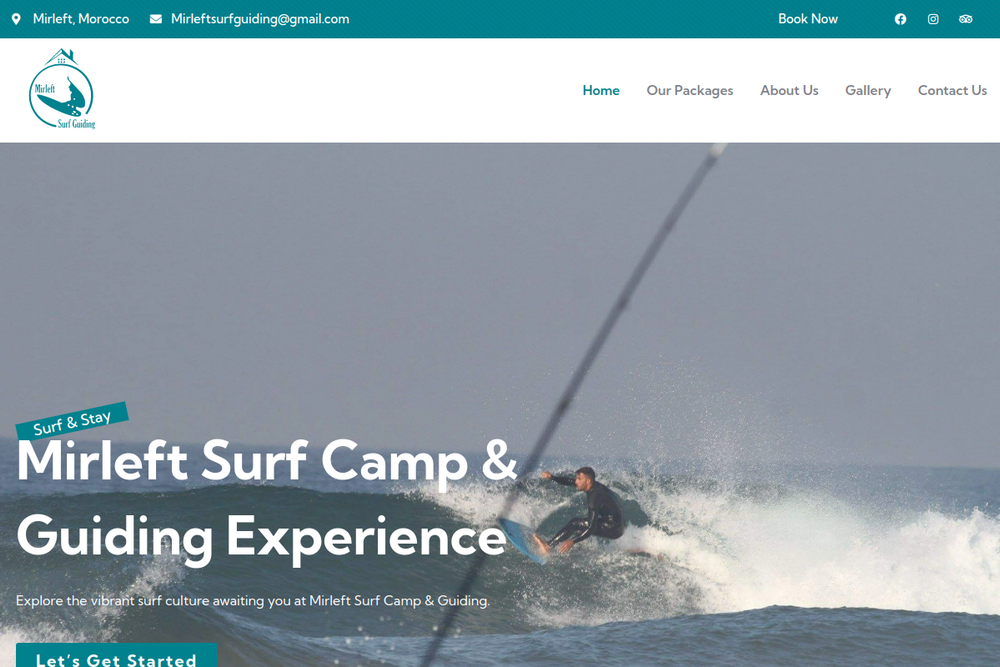 Screenshot of Mirleft Surf Guiding