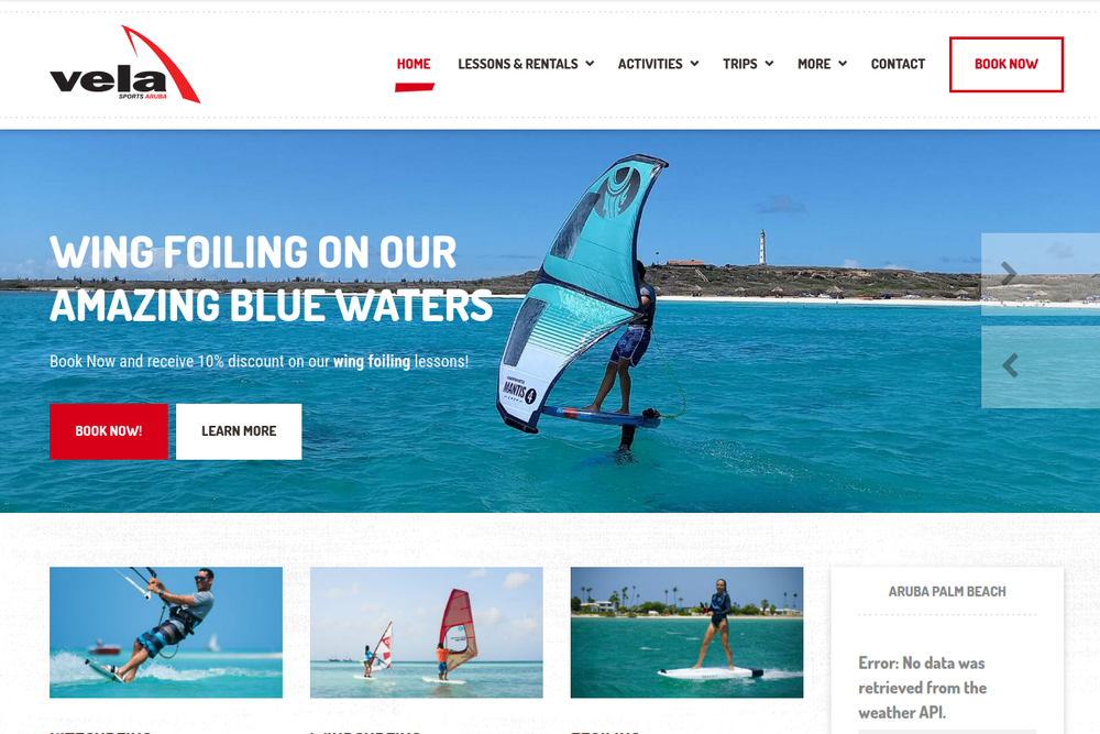 Screenshot of Vela Aruba