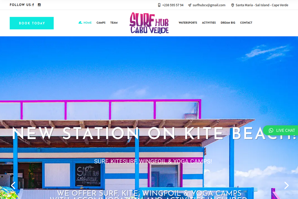 Screenshot of Surf Hub Cape Verde