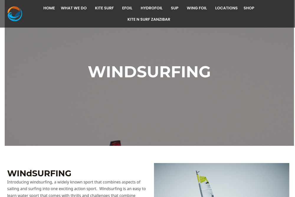 Screenshot of Windsurfing Dubai - Lessons and Rentals - Kite N Surf
