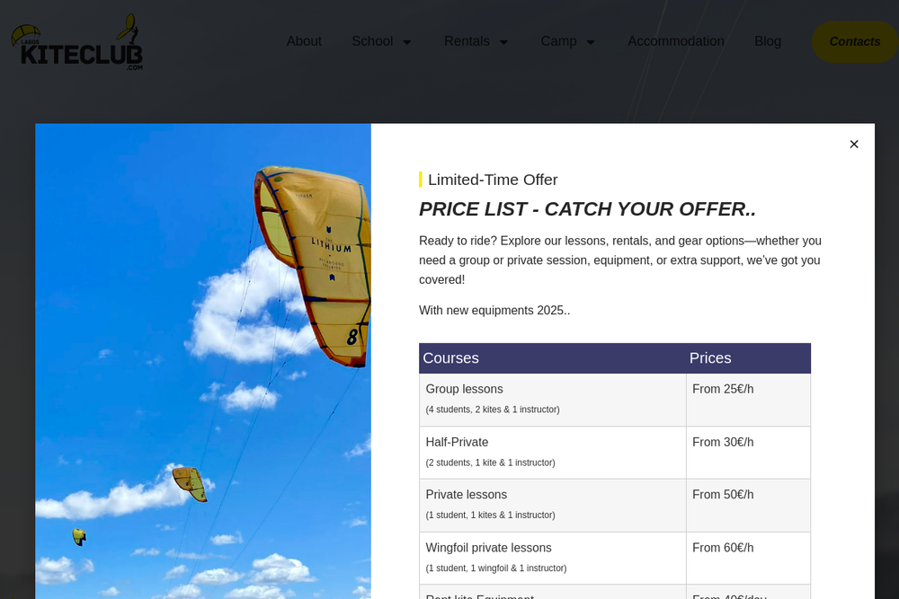 Screenshot of Lagos Kite Club