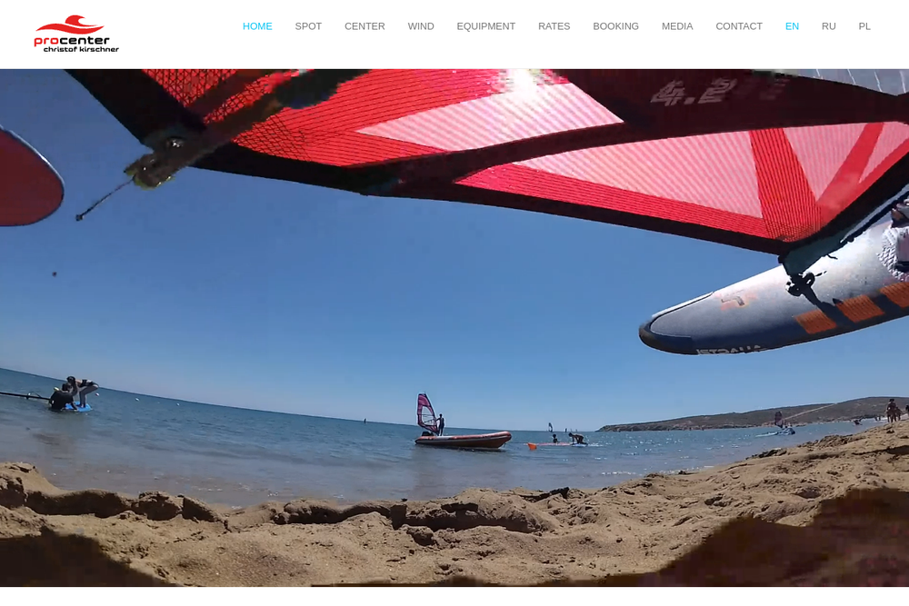 Screenshot of Prasonisi Windsurfing Center