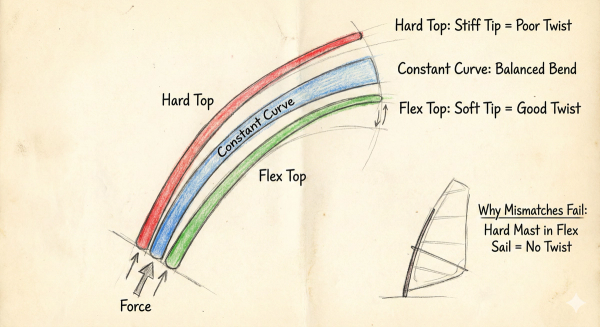 Mast twist curve Image Mast twist curve Image