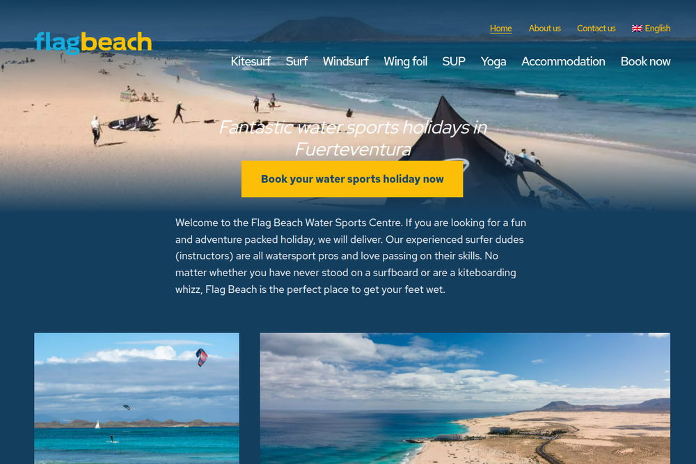 Screenshot of Flag Beach Watersports Centre Fuerteventura