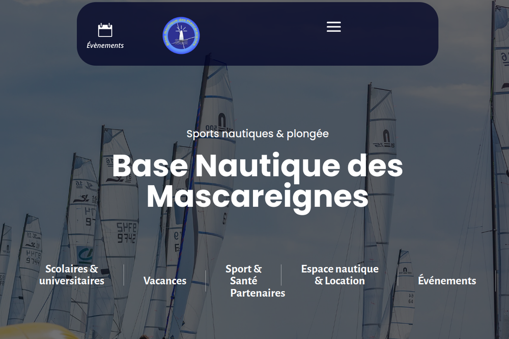 Screenshot of BNM | Base Nautique des Mascareignes