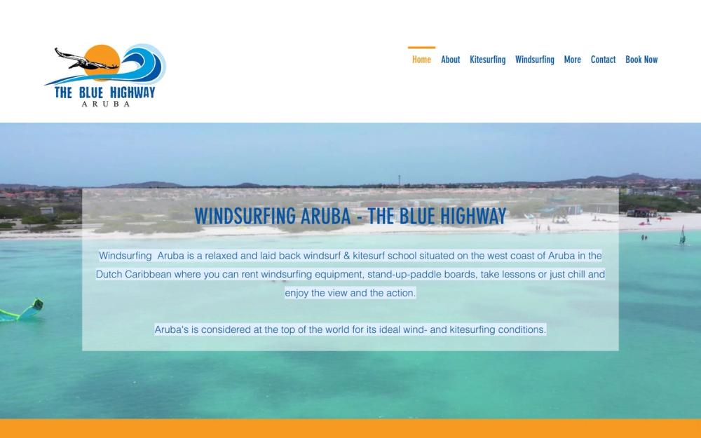 Screenshot of Windsurfing Aruba - The Blue Highway