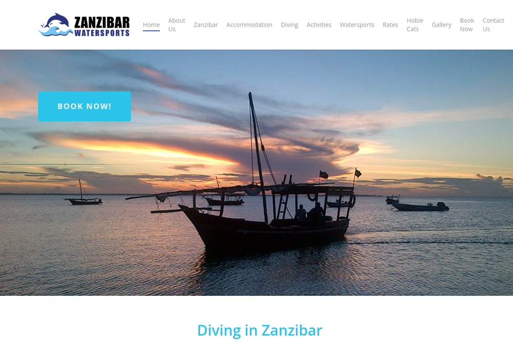 Screenshot of Zanzibar Watersports