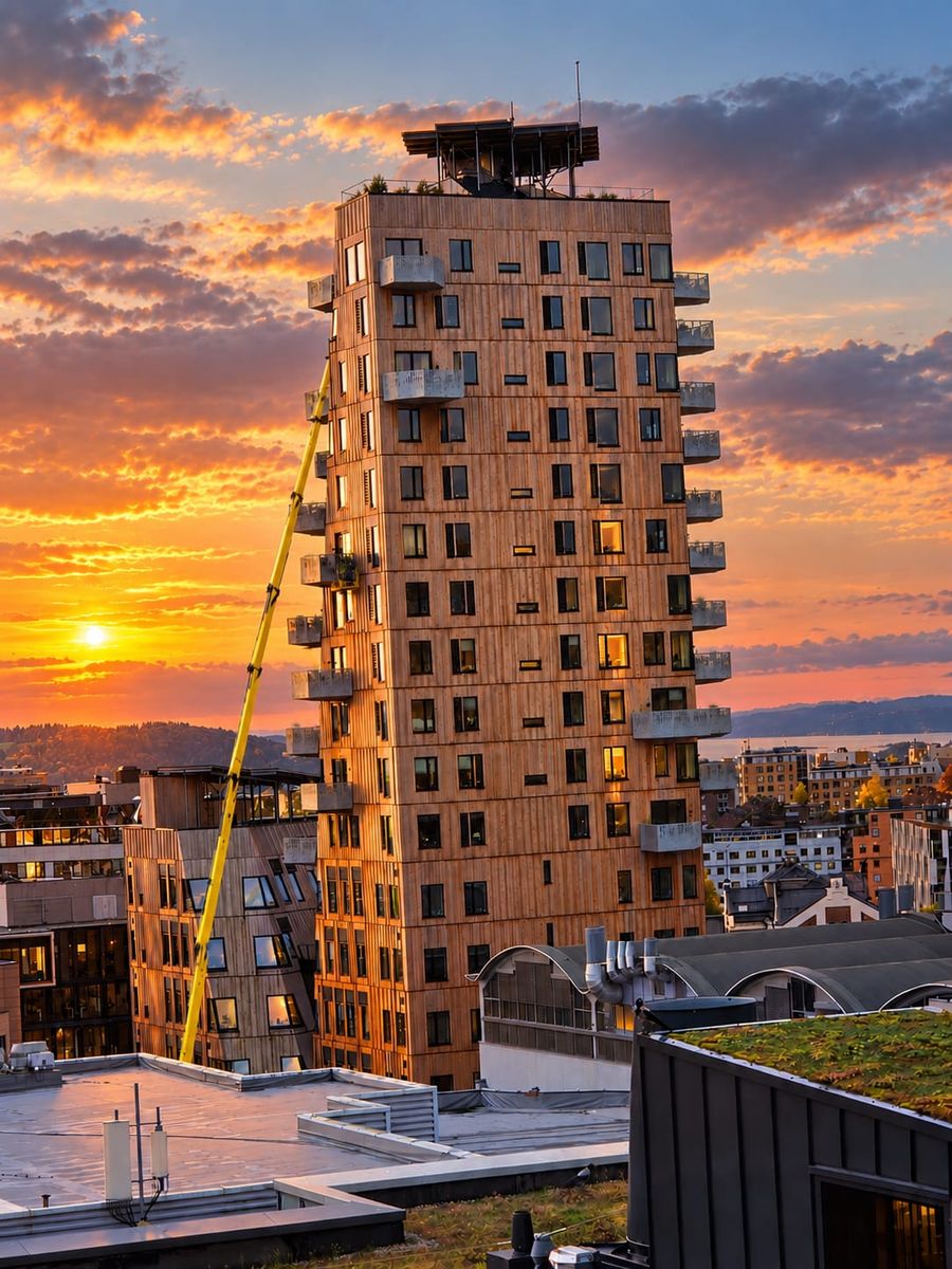 Vinduspuss av vertikalen i Oslo
