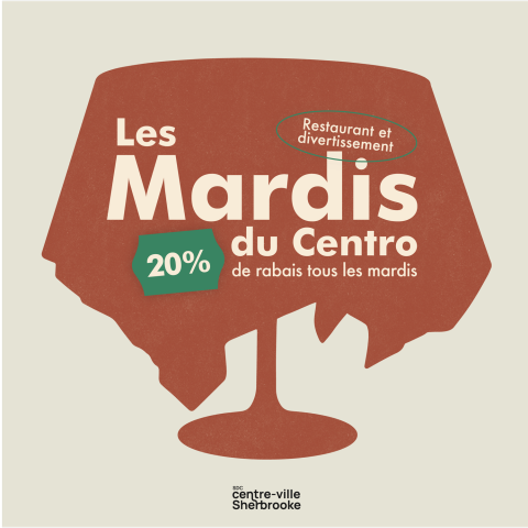 Visuel des Mardis du Centro : 20 % de rabais en restauration et divertissement