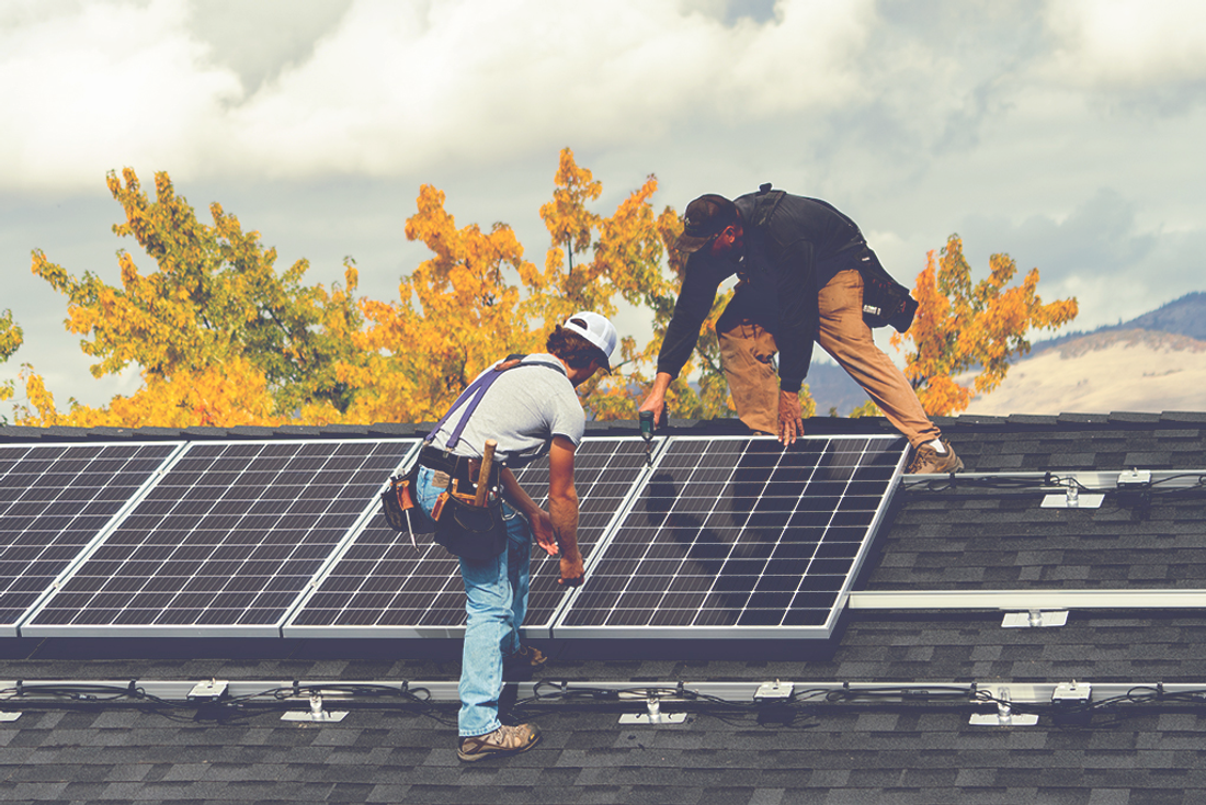 Commercial solar installation