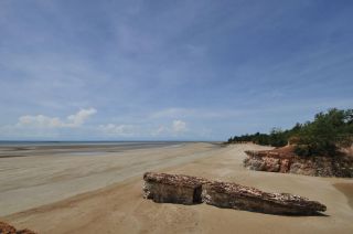 Perfecy day for a nude dip at Casuarina Beach