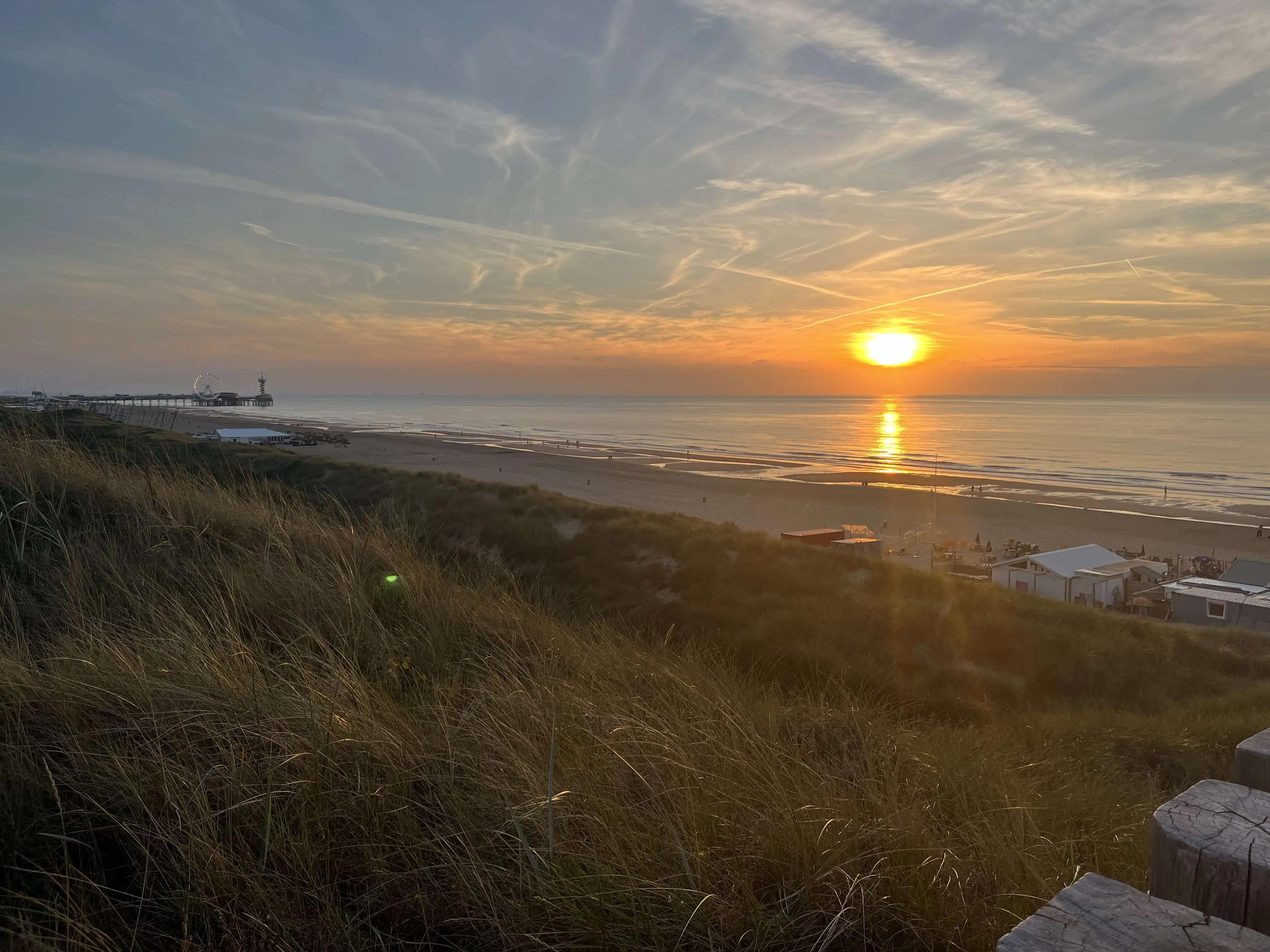 Stunning sunset at Scheveningen Naaktstrand