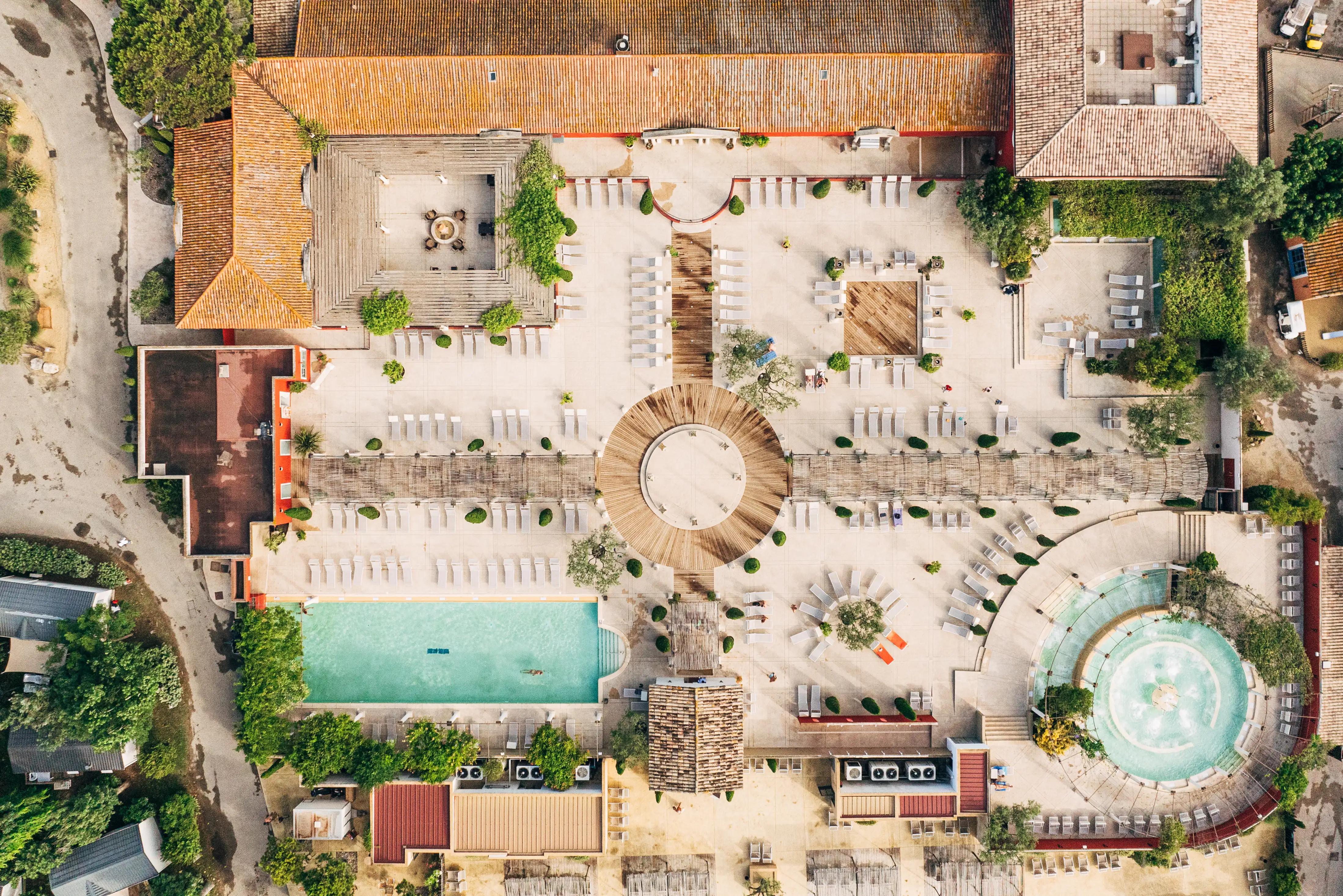 Aerial view of Le Sérignan Plage Nature village