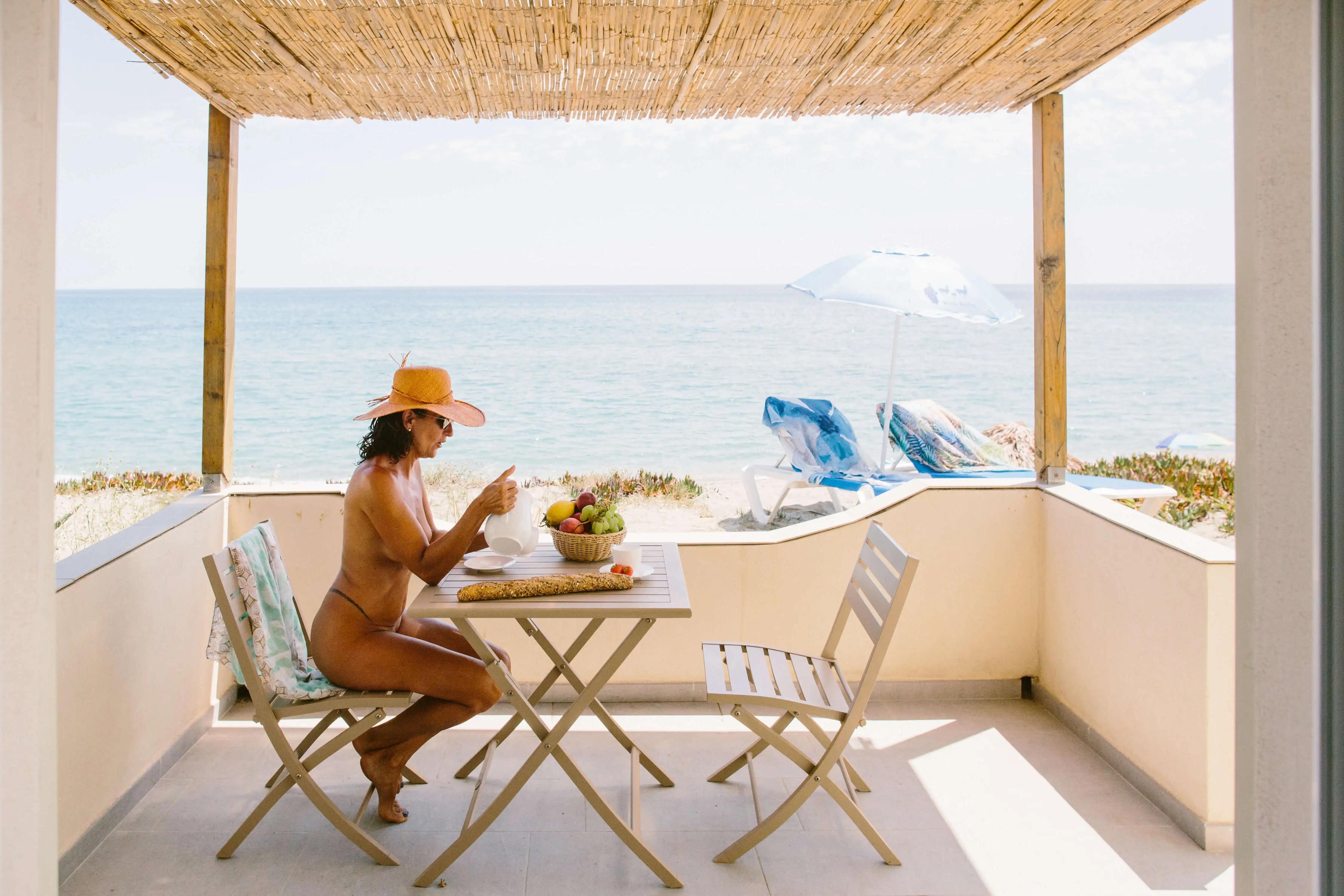 Nude beach views from Domaine Naturiste de Riva Bella