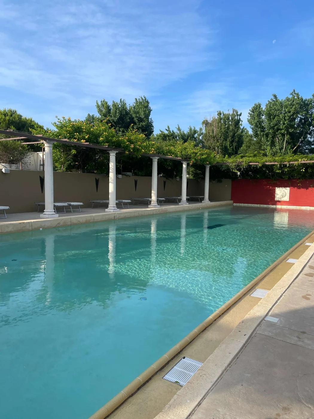 The naturist only pool area