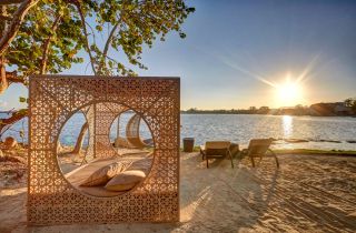 Sunset views from the beach at Grand Lido Negril Au-Naturel Resort Jamaica