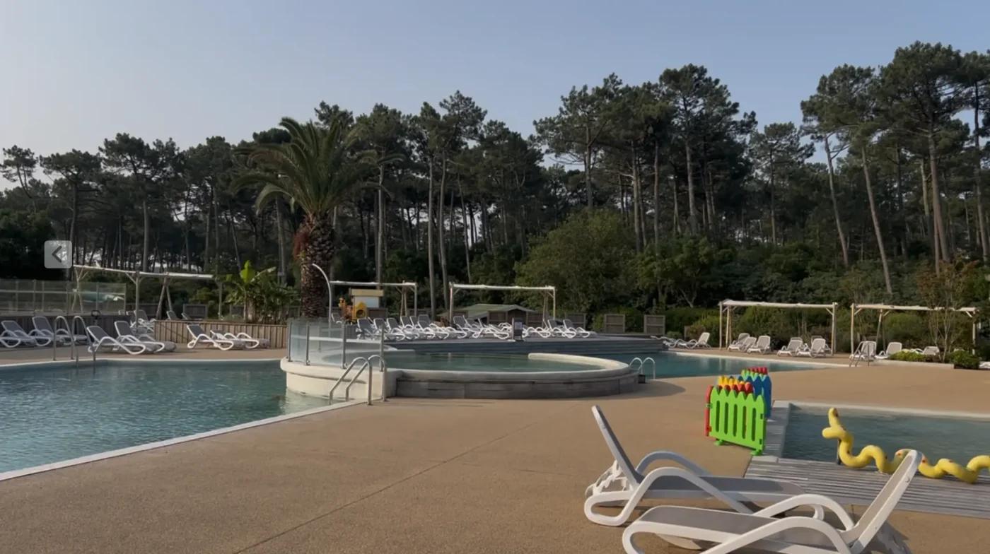 The pool area here is massive
