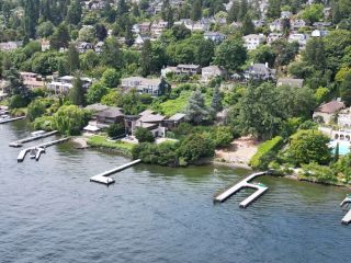 Aerial view of Howell Park Nude Beach, Seattle
