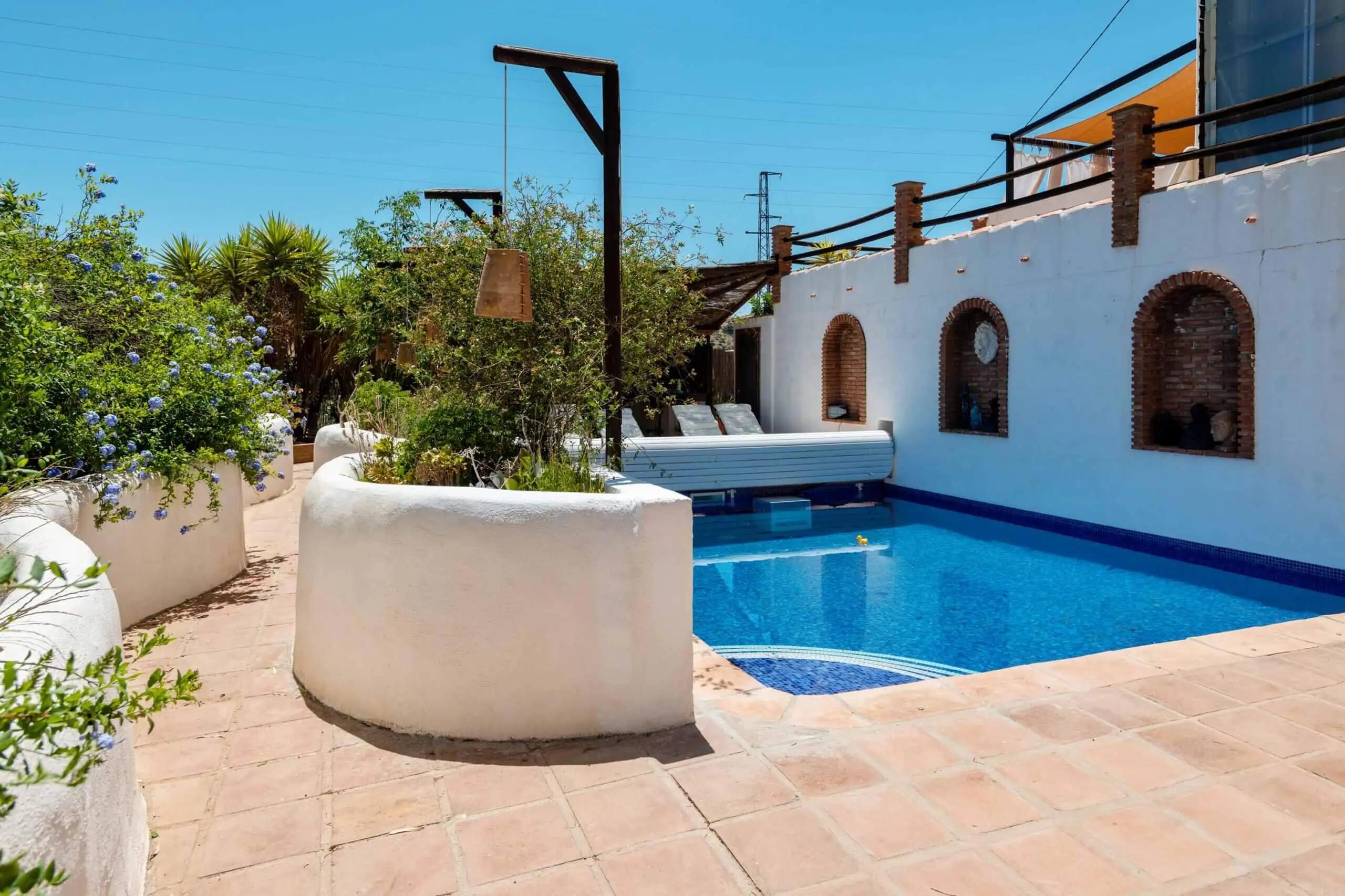 Pool area at Finca Fabulosa Nudist Resort