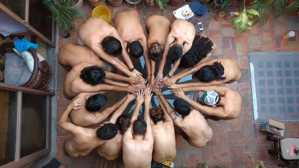 Francelli at a naturist retreat