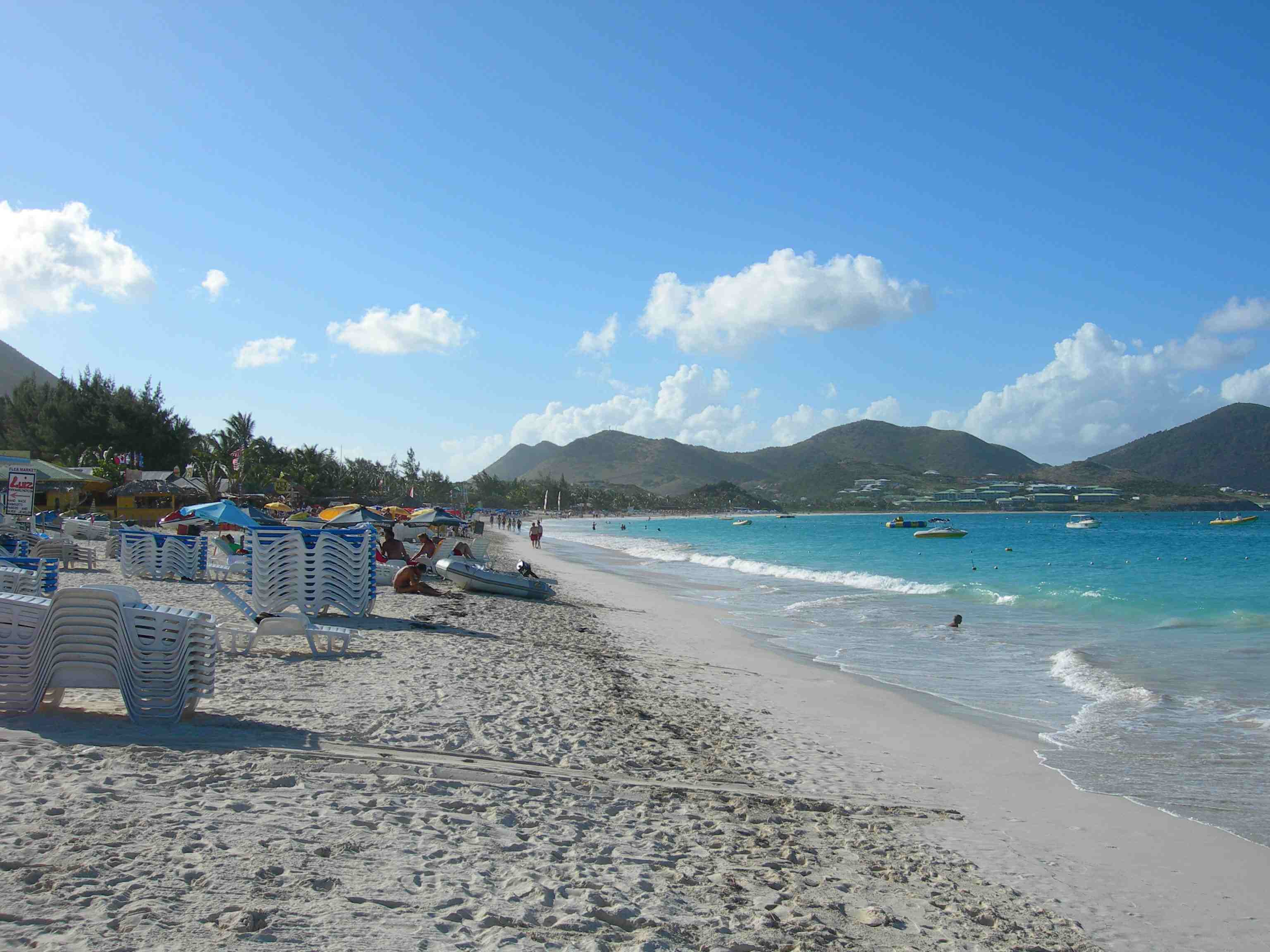 View looking towards the textile section at Orient Beach