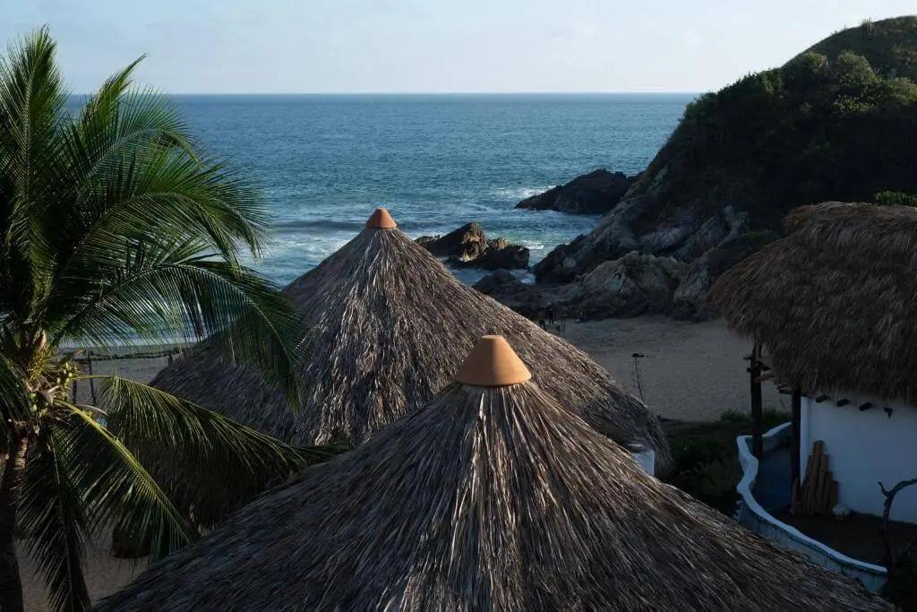The laidback end of Zipolite beach but close to the town centre