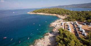 Kamenjara Beach (Ploće Beach) looking away from the nudist camp