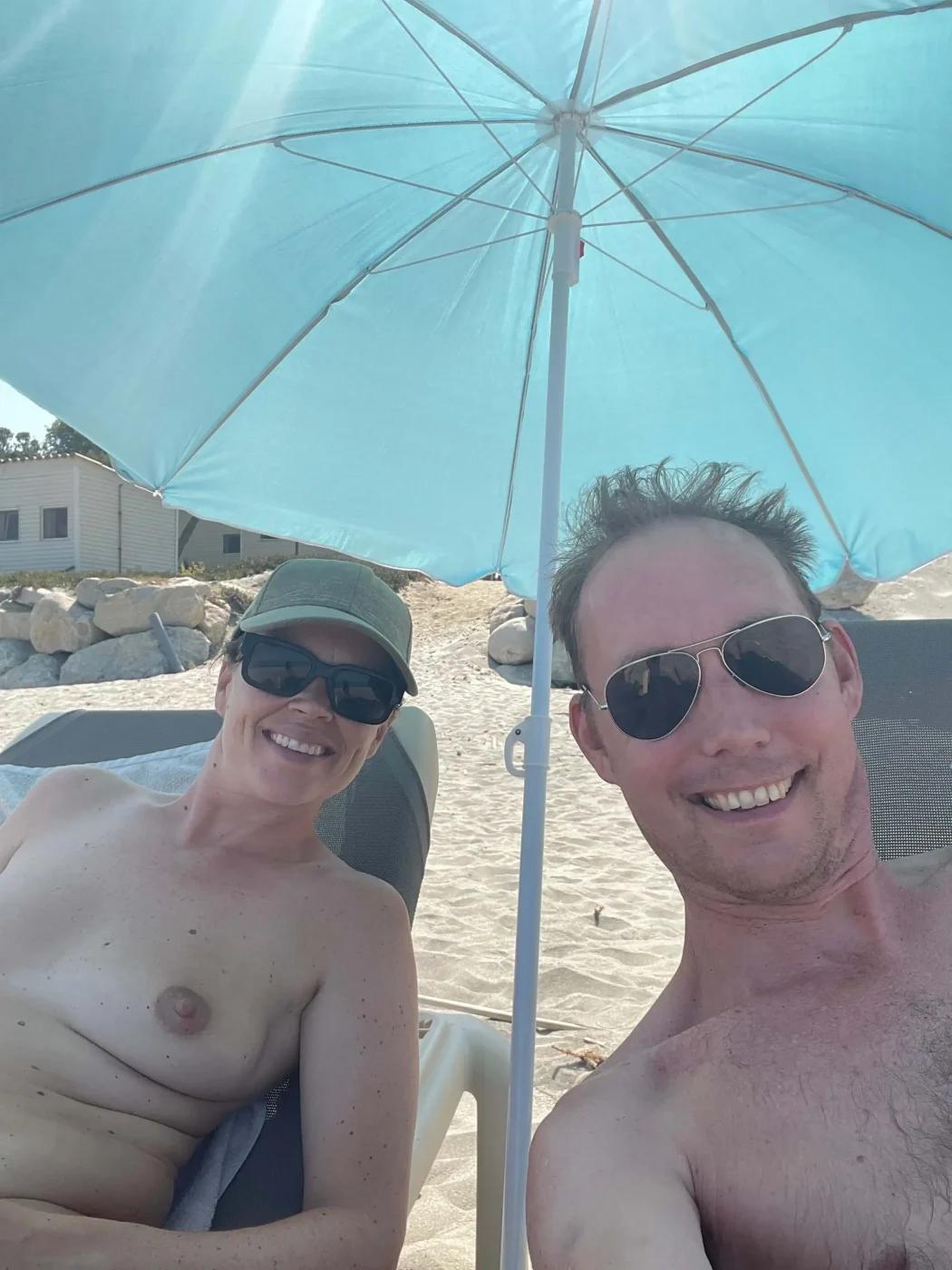 Your reserved chairs and umbrellas on the beach are a nice touch