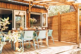 Private terrace at Domaine de Bélézy accommodation