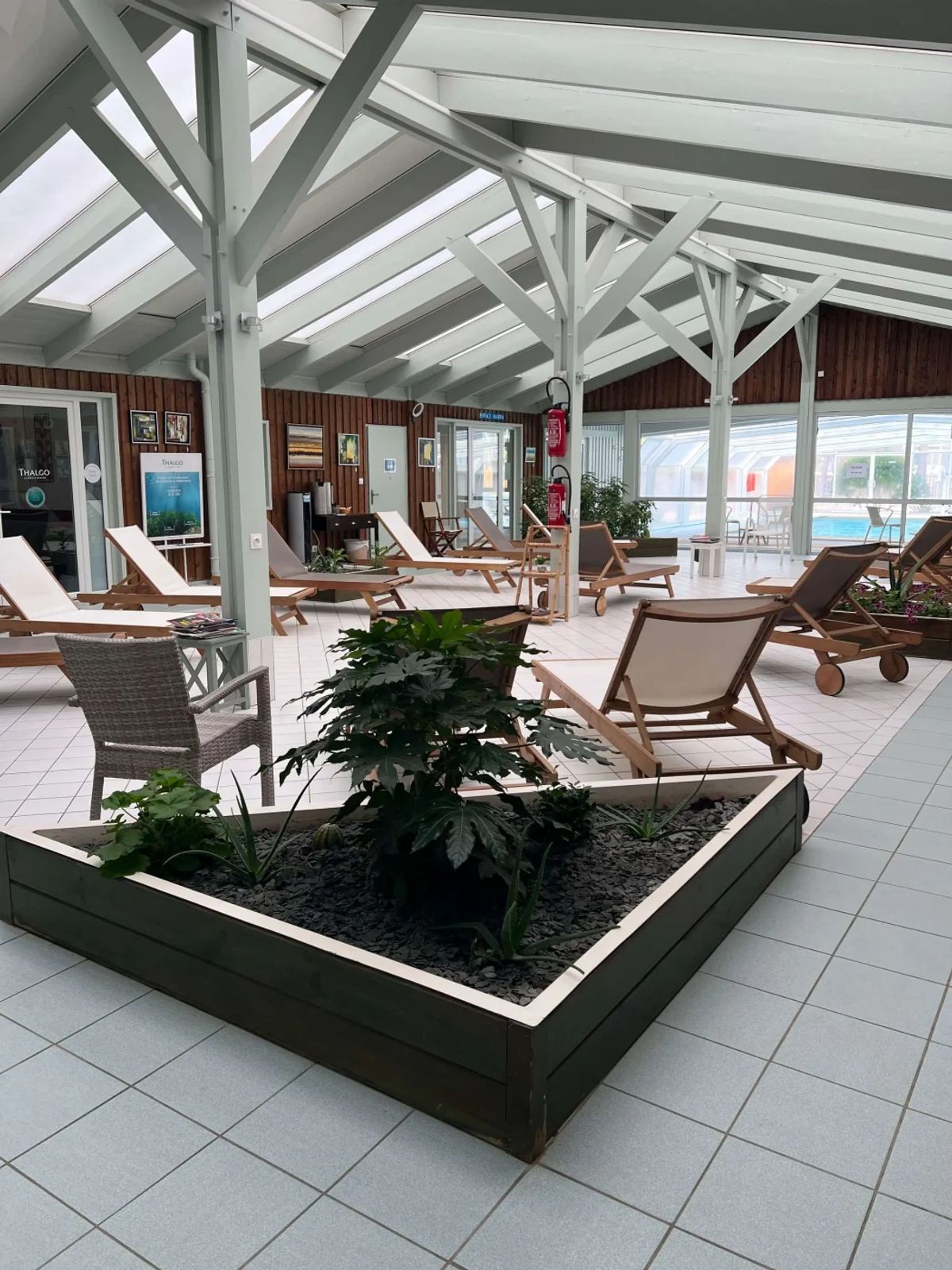 The relaxing indoor spa area