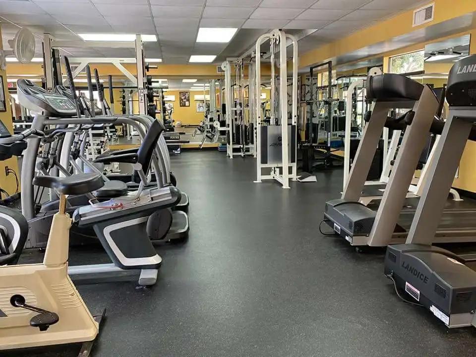 Expansive new gym area at Cypress Cove Nudist Resort