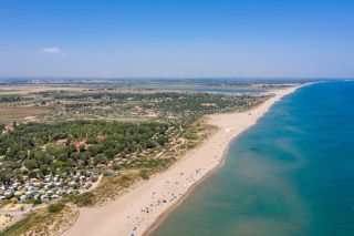 Aerial view of Sérignan Plage