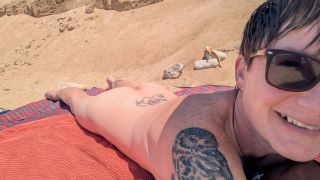 Naturist at Plage de Kerminihy France