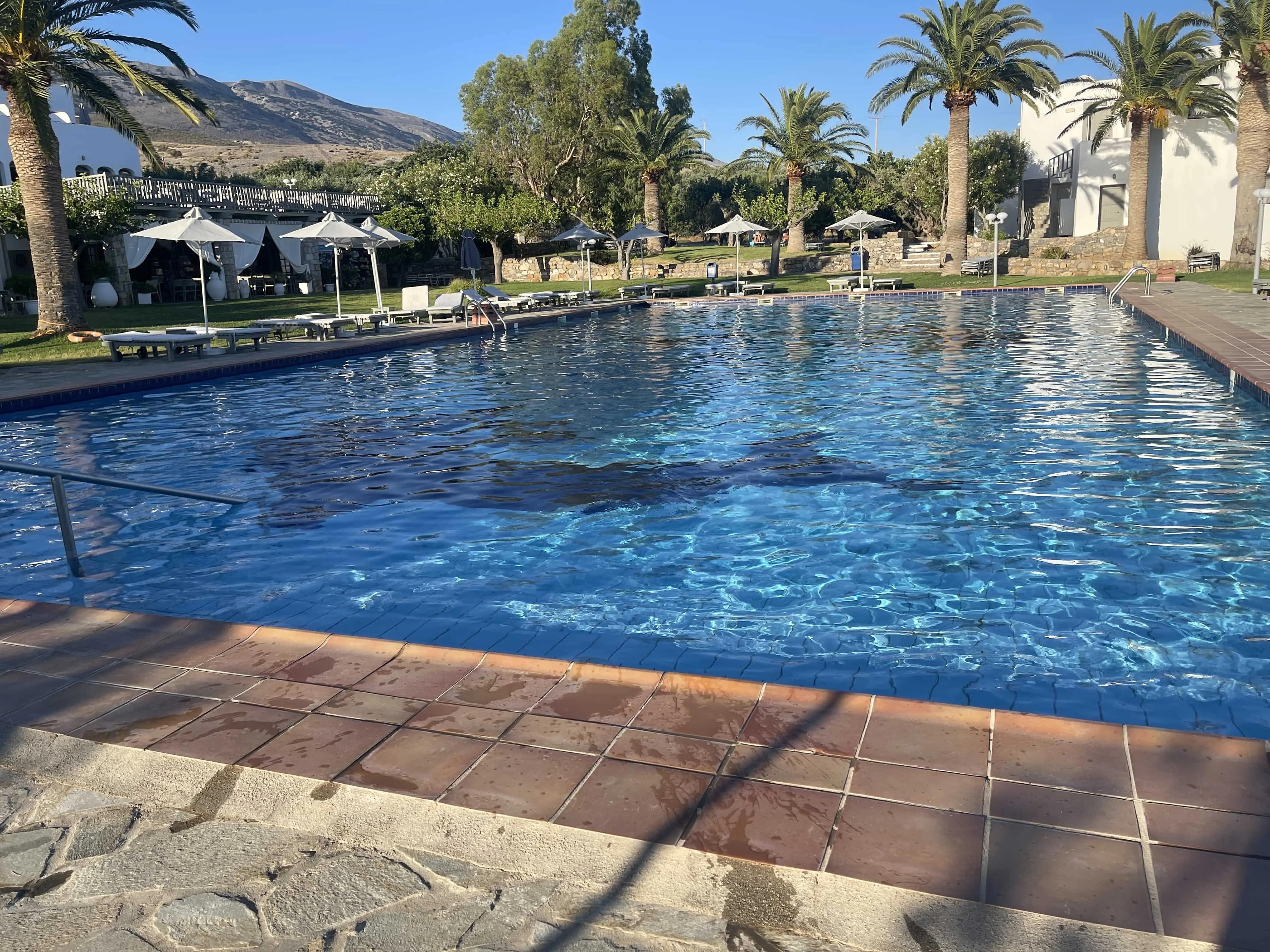 25m pool at Vritomartis Naturist Resort