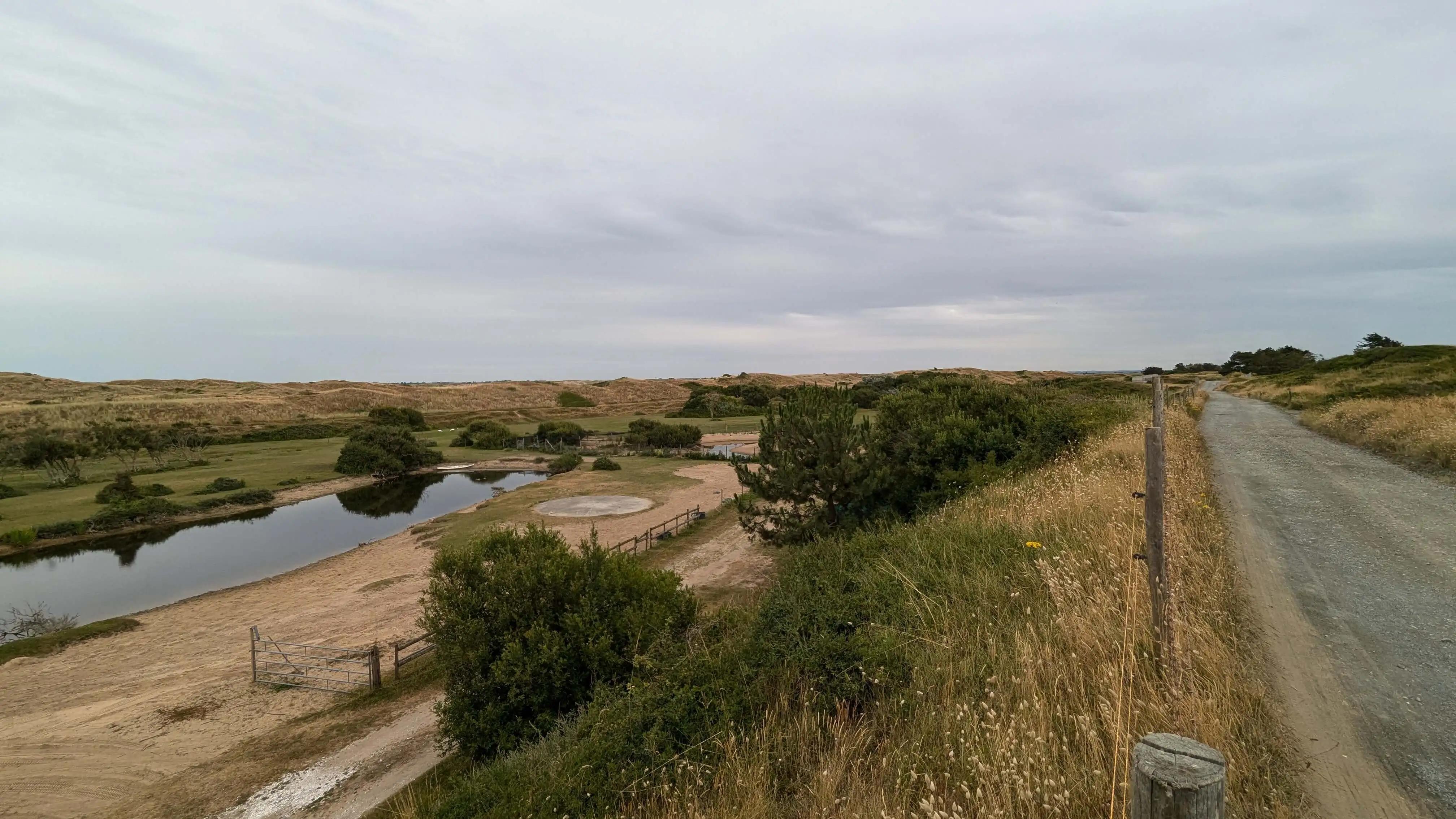Road to Plage naturiste de la Pointe du Banc in France