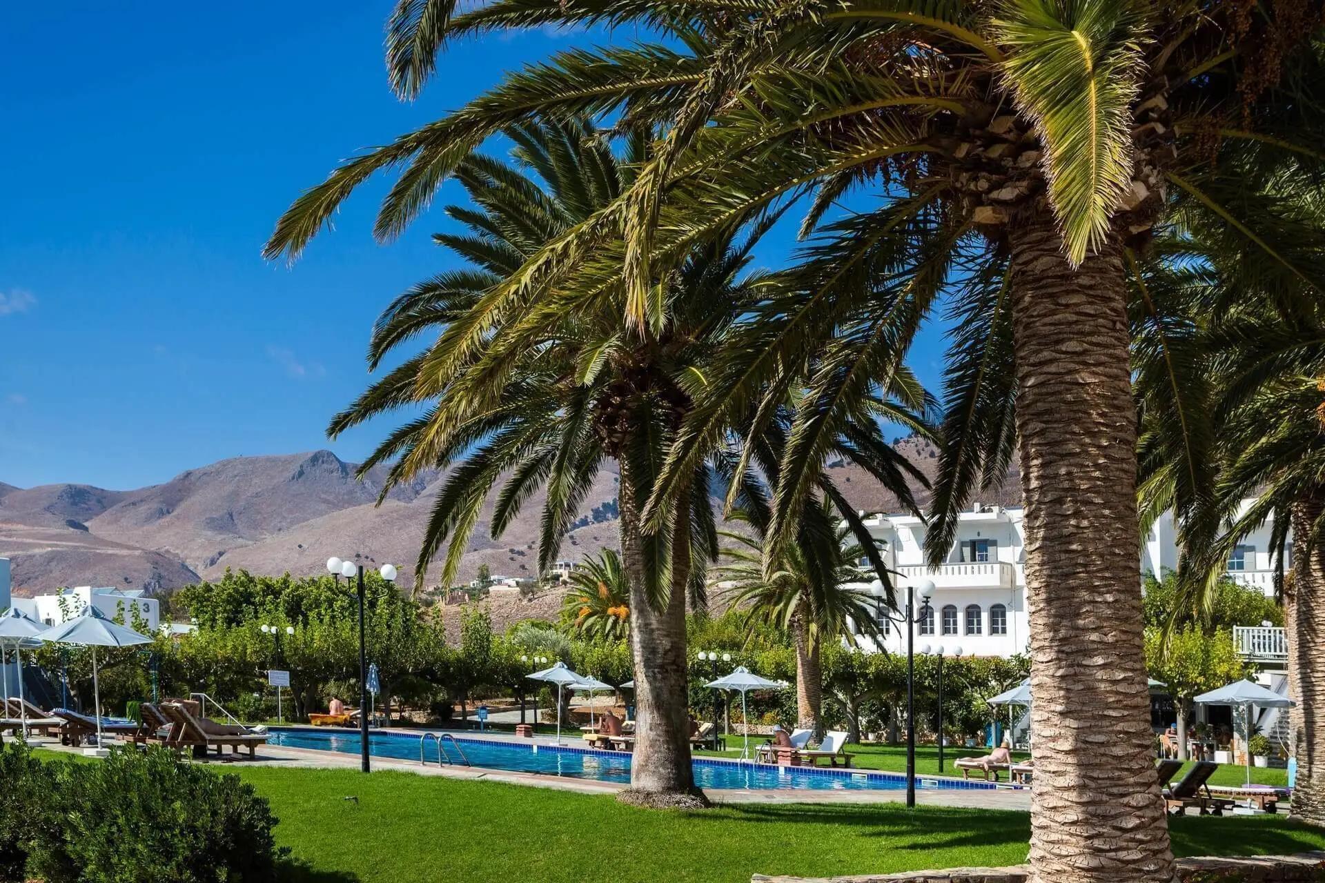 Green surrounds of Vritomartis Naturist Resort