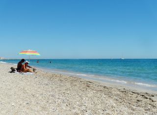 Plage naturelle de Maguelone - looking towards the northern section (car park)
