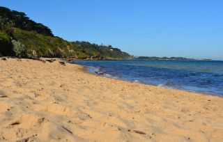Sunnyside North Nude Beach - high tide hides the rocks!