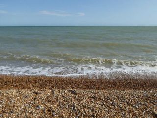 Beach views from Fairlight Glen Beach, UK