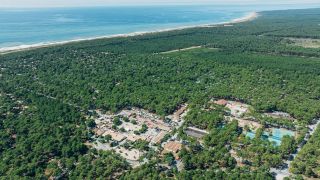 Aerial view of Euronat in the Médoc forest